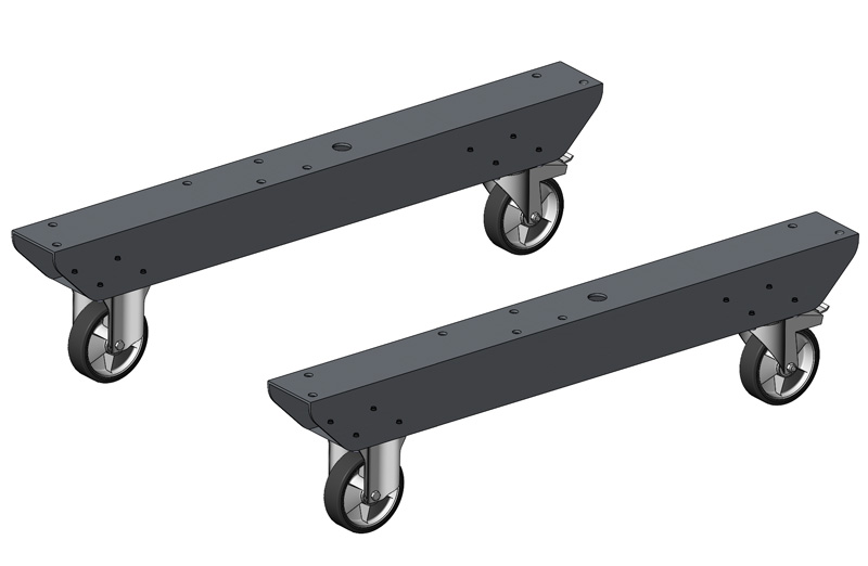 Алюминиевые опорные ложементы с колесами